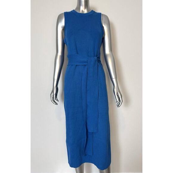 TOCCIN x RTR Knit Midi Dress Women’s XL Rib Knit Tie Waist Side Slit - Picture 6 of 15